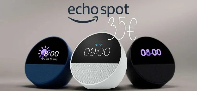 Amazon Echo Spot (modello 2024) in offerta a tempo scontato di 35€