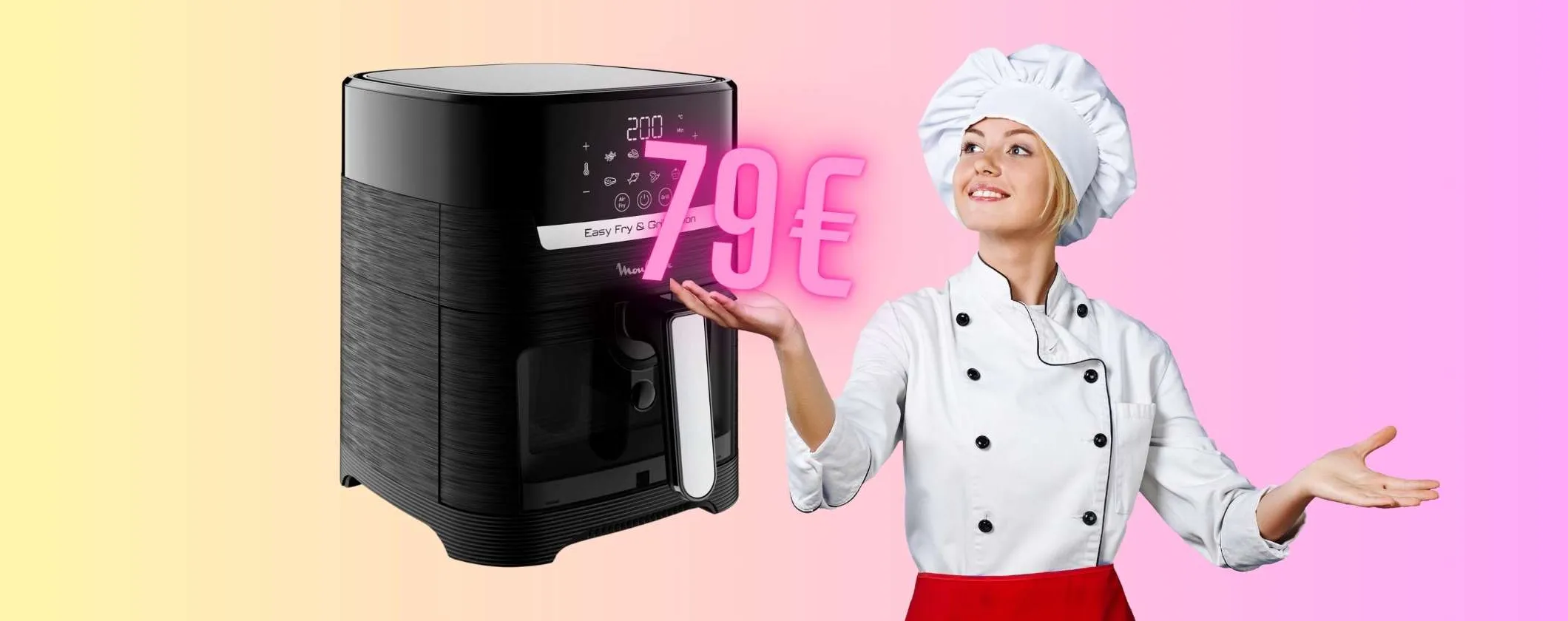 Piatti buonissimi e meno calorici con la friggitrice ad aria Moulinex (79€)