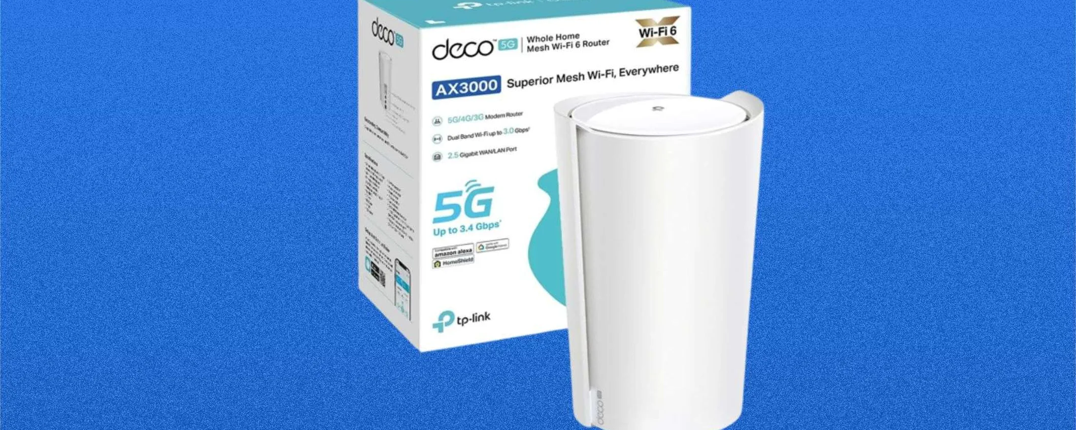 TP-Link Deco X50-5G: il router Wi-Fi 6 Mesh con slot per SIM 5G è in offerta