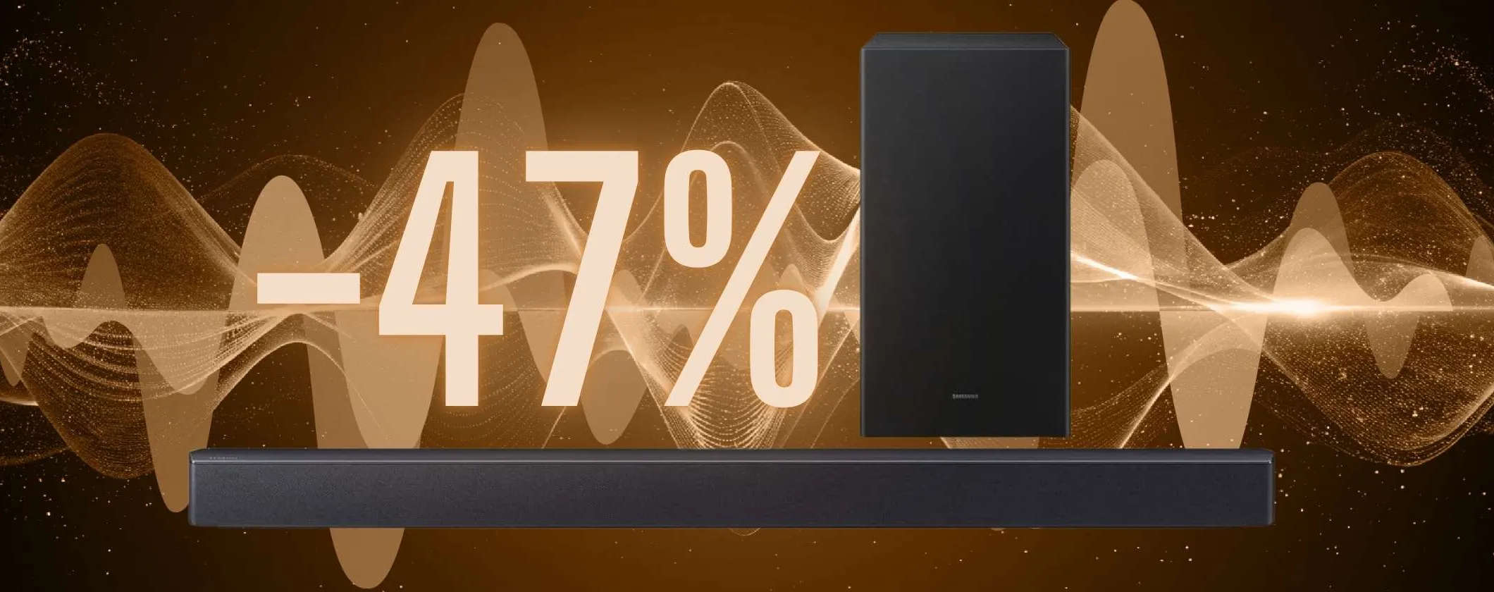 Audio da cinema senza spese folli con la Soundbar Samsung al 47% in meno