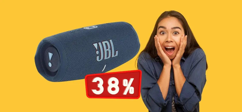 JBL Charge 5: cassa Bluetooth portatile BELLISSIMA al 38% in MENO