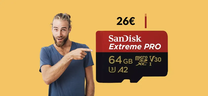 MicroSD SanDisk 64GB: memorizzi di tutto a velocità ESTREMA