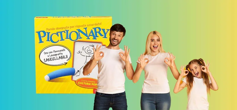 Pictionary: indovina il disegno con carte per adulti e bambini (-32%)