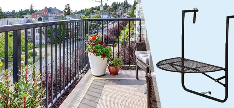 Tavolino da balcone pieghevole in offerta Amazon: perfetto per l'estate