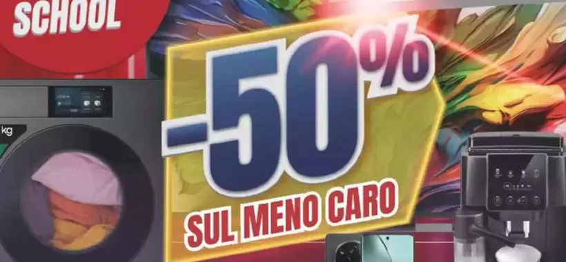 Volantino Trony, con il Back to School sconto del 50% sul prodotto meno caro