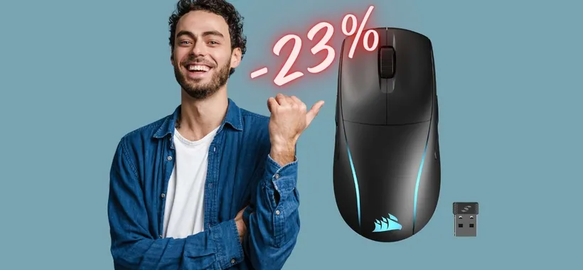 Corsair M75: il mouse wireless per veri GAMER in OFFERTA su Amazon al 23%