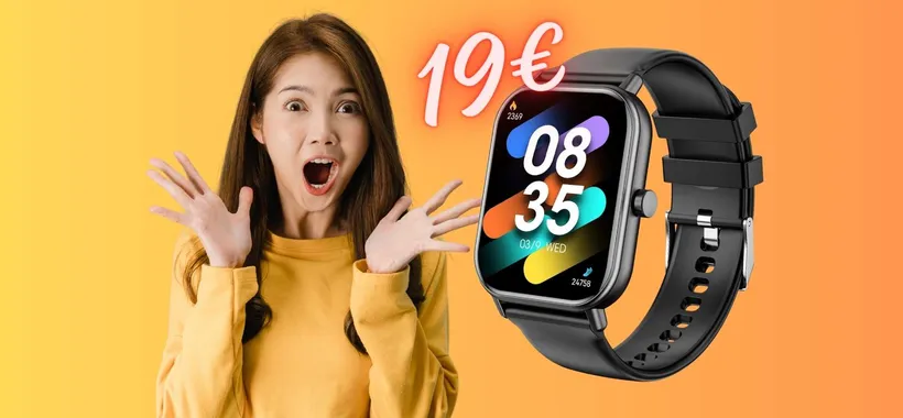 Smartwatch impermeabile con chiamate Bluetooth a SOLI 19€