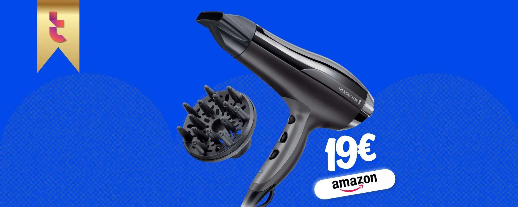 Prezzaccio assoluto per Remington asciugacapelli, 20€ ed è tuo
