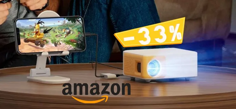 Porta il cinema a casa tua con questo mini proiettore portatile (-33%)