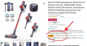 BuTure VC50 Aspirapolvere Senza Fili con Ricarica a Parete, 450W/38KPa  Scopa Elettrica Senza Fili Potente, Touchscreen, 55Mins 4 Modalità