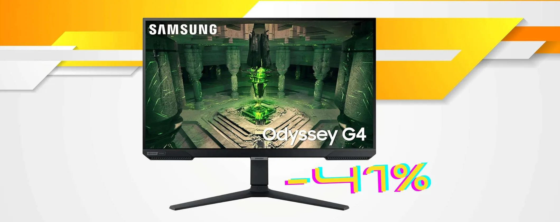 Samsung Odyssey G4: il monitor da gaming senza rivali in offerta al 41%