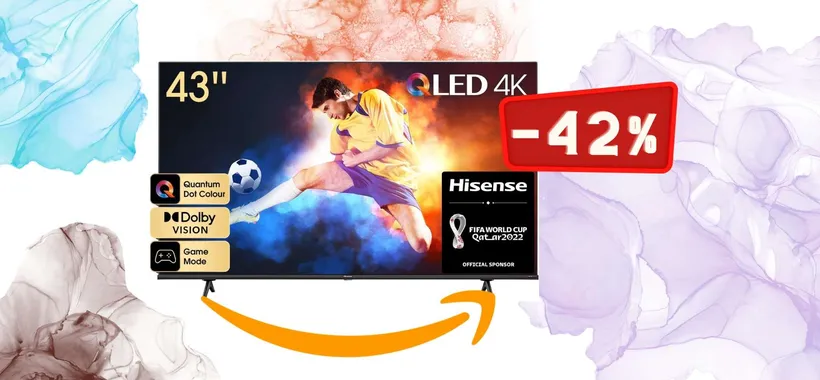 Hisense: Smart TV da 43 pollici a prezzo da SVENIMENTO (-42%)