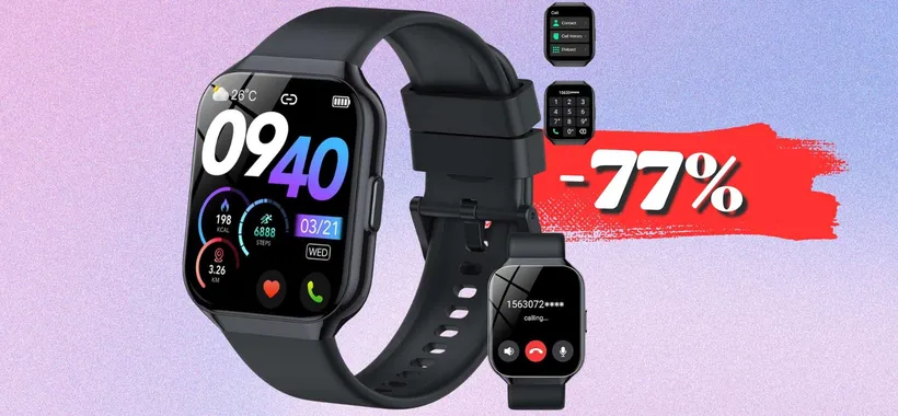 Al tuo polso un COLOSSO di smartwatch, sconto 77% per un multitasking