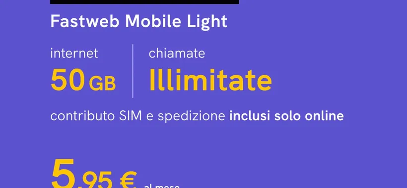 Fastweb: PROMO Black Friday ora a 5,95€ per TUTTI!