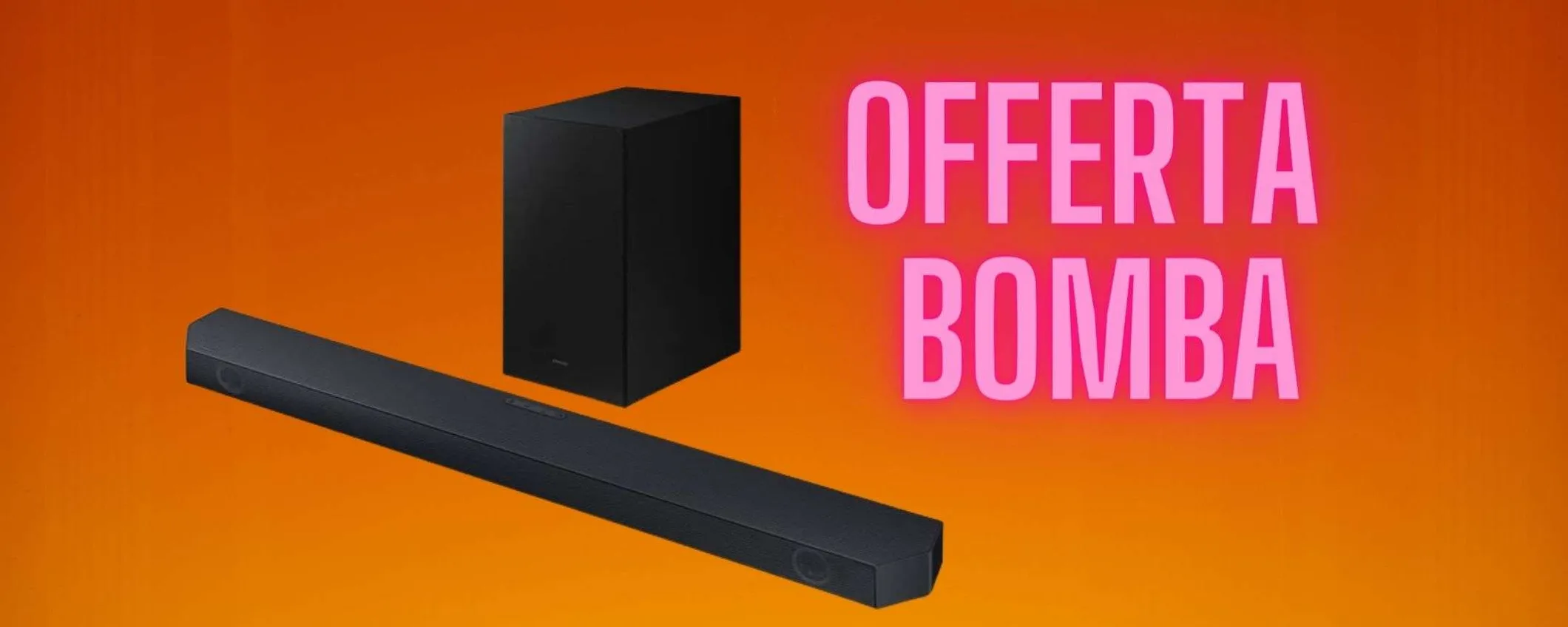 Samsung Soundbar Serie Q in offerta su Amazon: risparmi oltre 100€