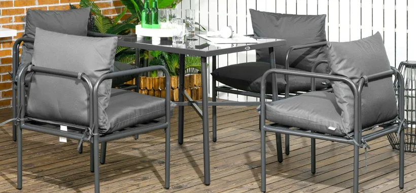 Set da giardino da 5 pezzi, sconto SHOCK del 50%: 4 sedie e tavolo a 114€