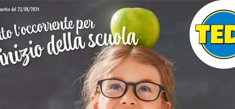 Nuovo volantino Tedi: tutto per il rientro a scuola a partire da 1 euro