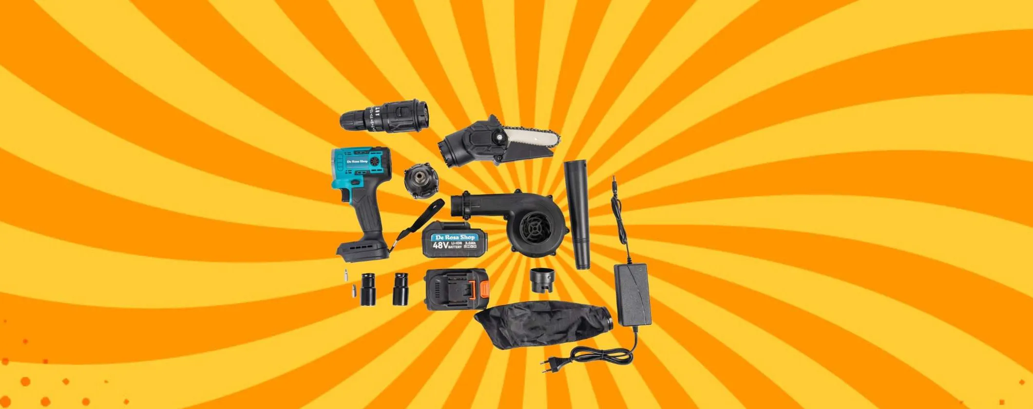 Con questo kit hai trapano, avvitatore, motosega e soffiatore a soli 61€