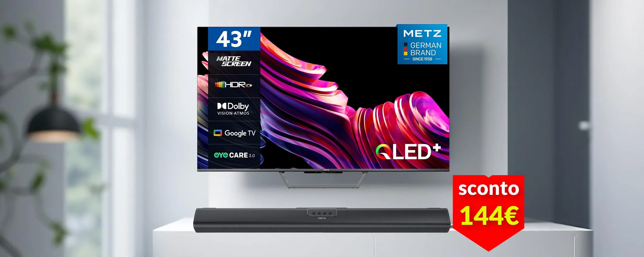 Smart TV 4K e soundbar in un colpo solo: affare fatto con sconto di 144€