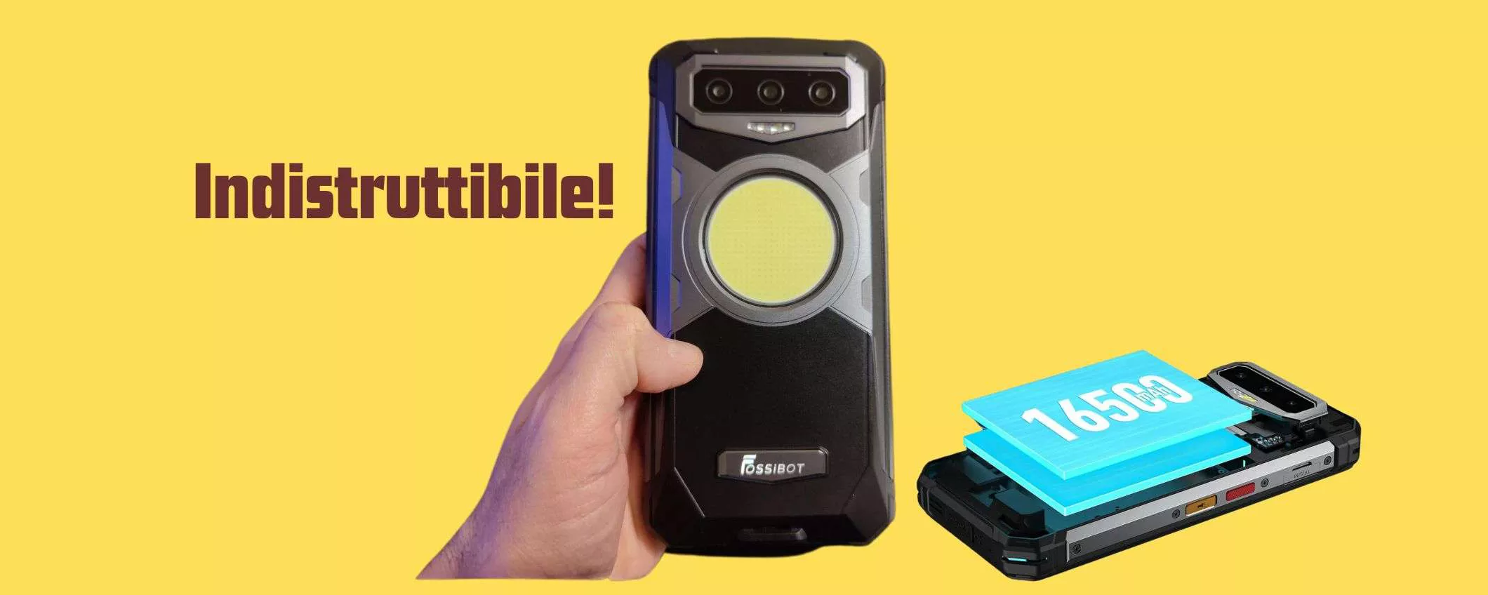 Fossibot F102: lo smartphone rugged economico che illumina la notte