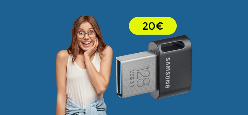 Chiavetta USB 128GB, super compatta ed a prezzo stracciato