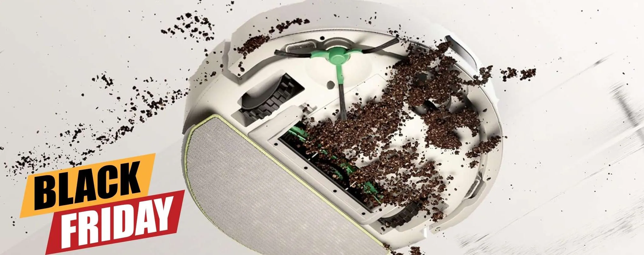 iRobot Roomba 105 Combo+ per pavimenti splendenti senza scopa e paletta