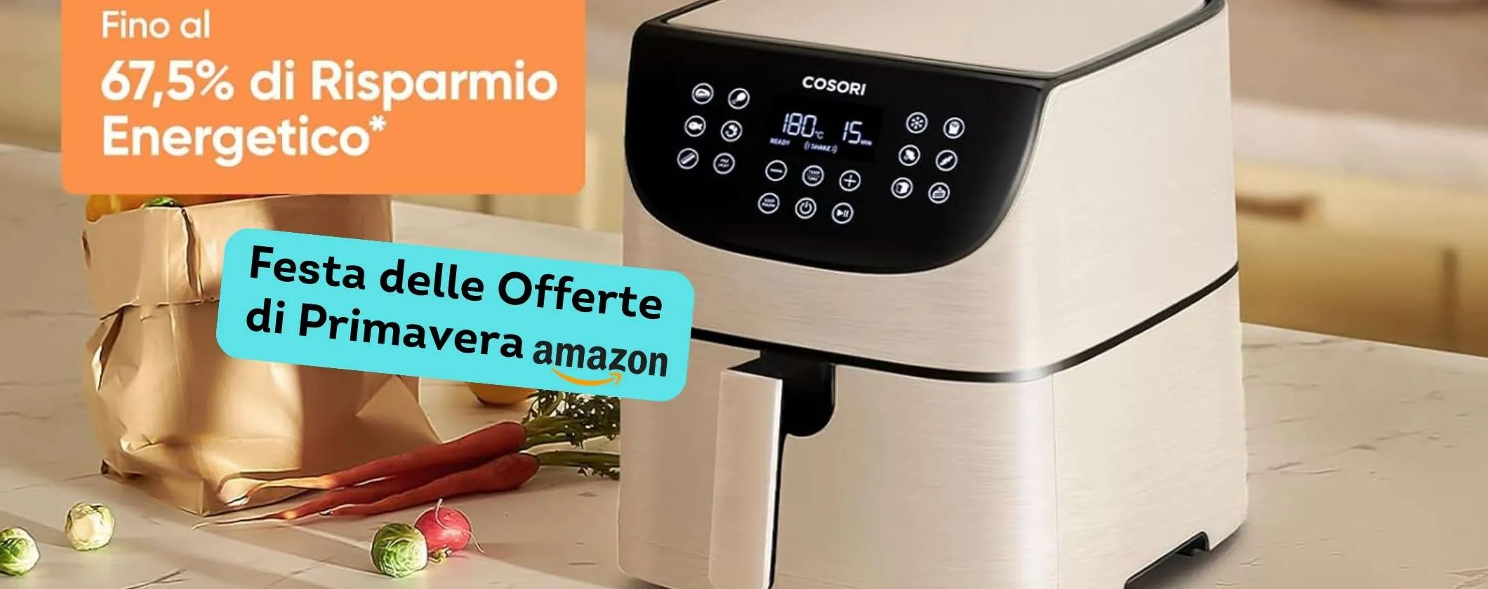 Friggitrice ad aria COSORI da 5,7L con 13 funzioni: meno grassi, più gusto