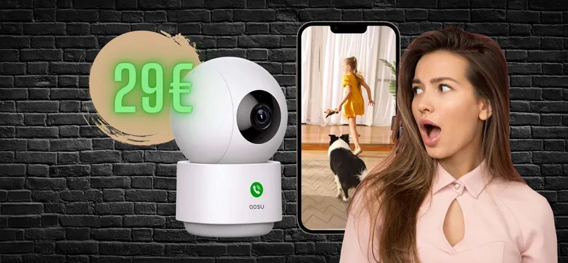 Telecamera interno 360°, il prezzo CROLLA per la tua sicurezza: 29€