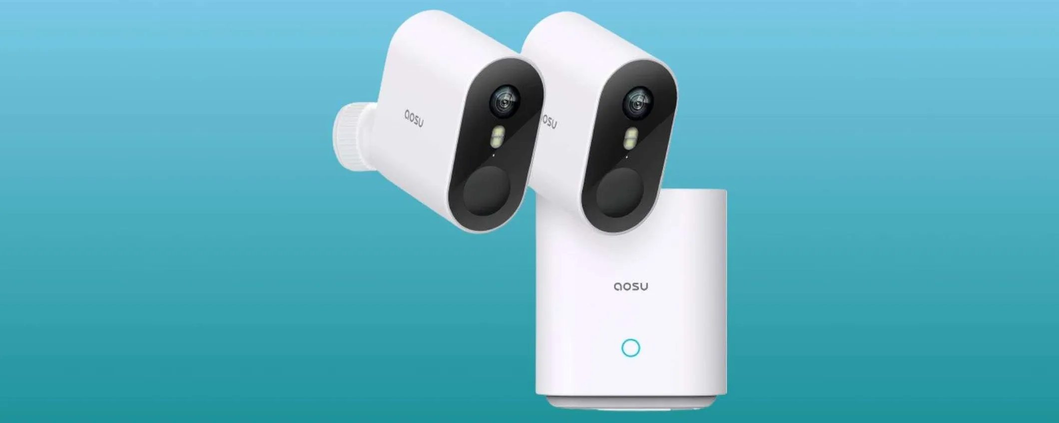 AOSU 2K HD in offerta: sconto imperdibile sul kit con due telecamere di sicurezza