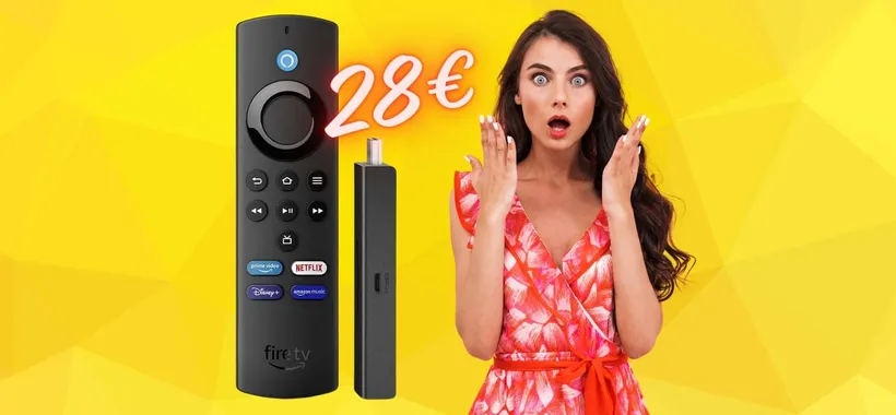 Amazon Fire TV Stick Lite con telecomando vocale Alexa a 28€, BOOM!