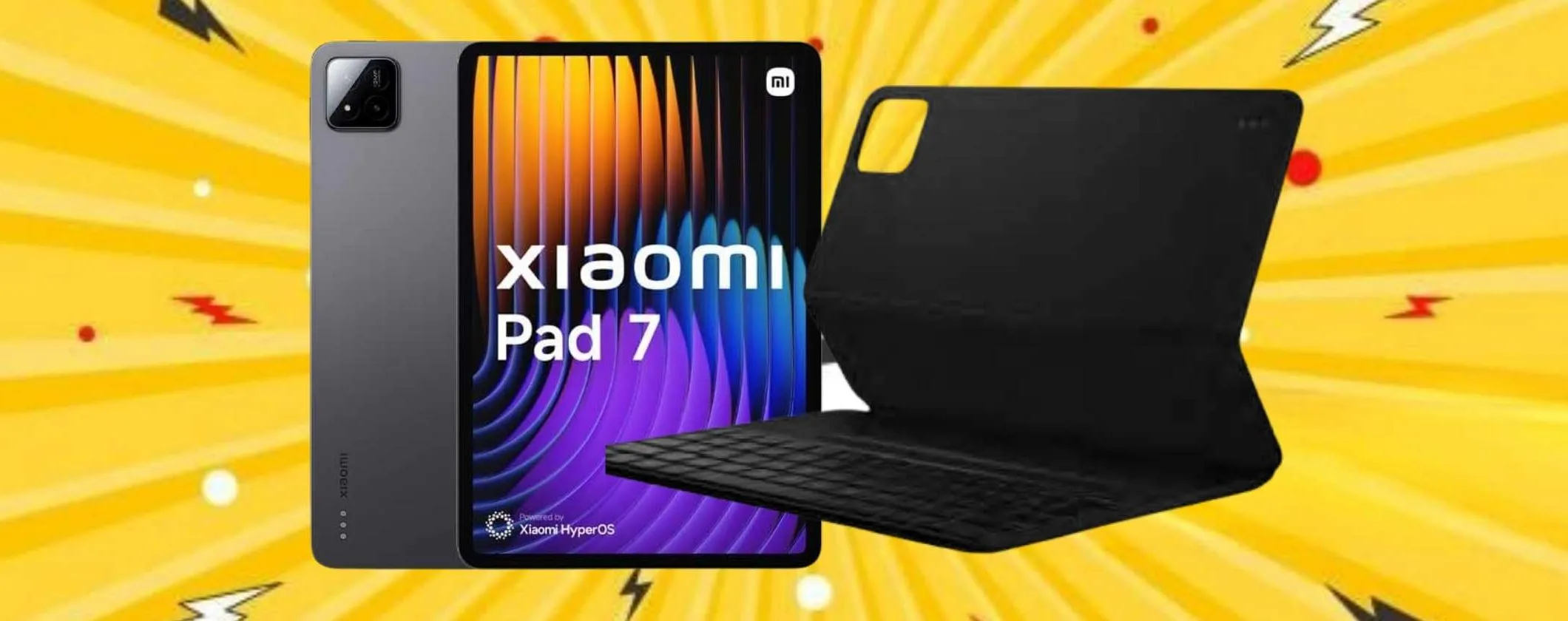 XIAOMI Pad 7 da 128GB + cover con tastiera in offerta per il Prime