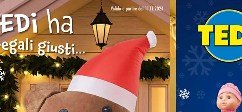 Volantino Tedi di Natale: decorazioni e regali a partire da 55 centesimi