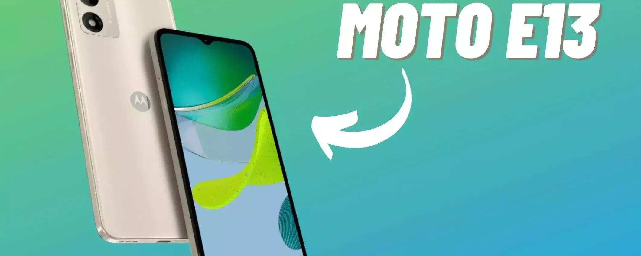 Motorola Moto E13: prezzo SPECIALE, meno di 85€ su Amazon