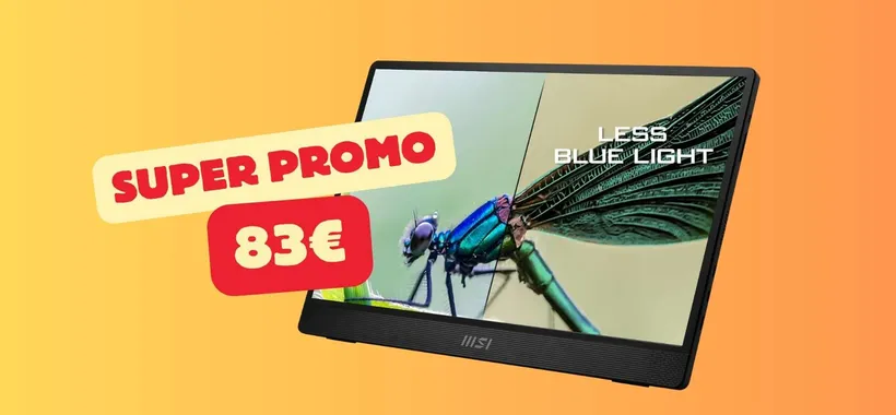 Monitor portatile MSI PRO da 15,6 pollici con mini HDMI FHD a soli 83€