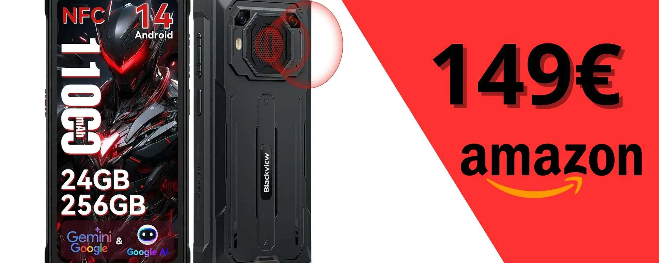 Rugged Smartphone a soli 149€ su Amazon: 24GB di RAM e BATTERIA MASTODONTICA