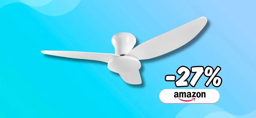 Sconfiggi il caldo con il ventilatore da soffitto 100cm, una bomba di fresco