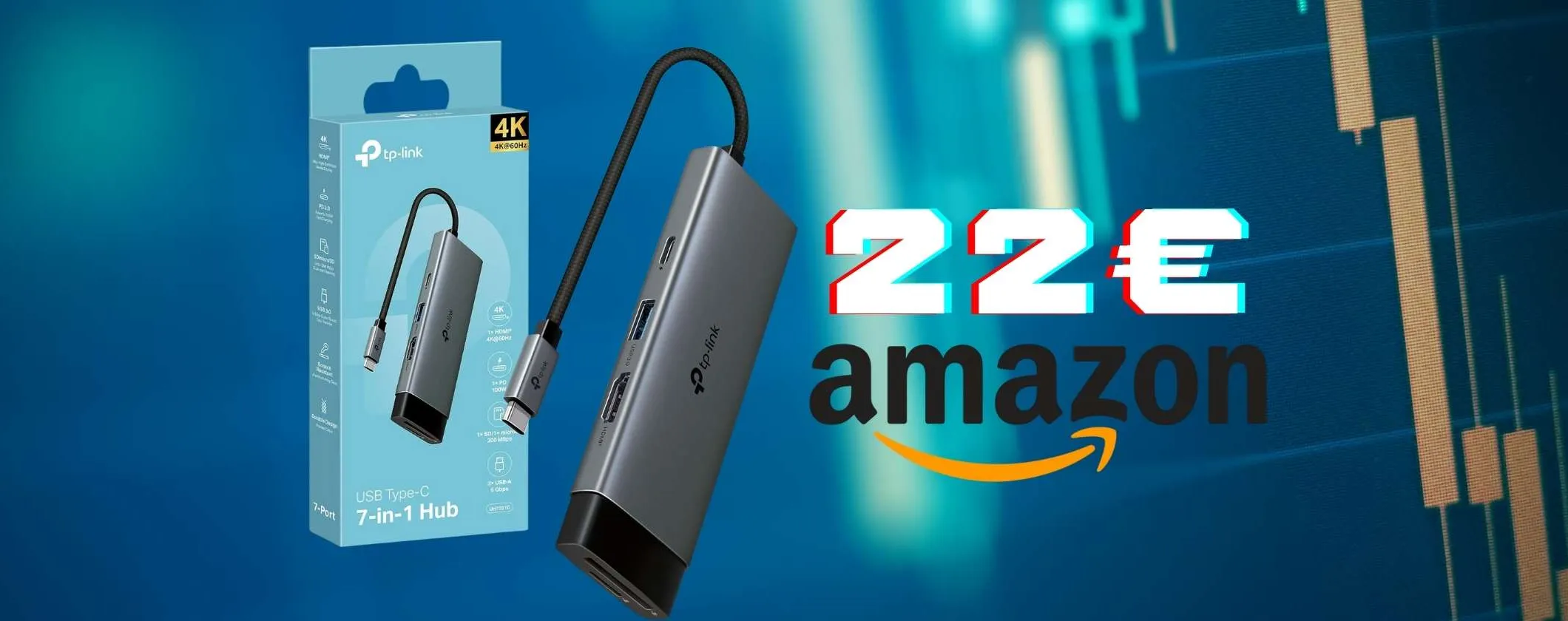 TP-Link: Hub USB 7 in 1 super versatile ed economico, ora solo 22€