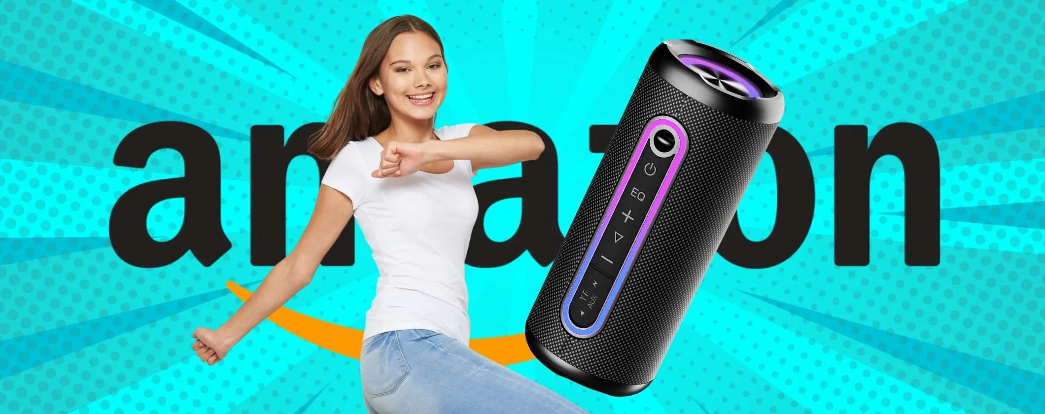 Cassa Bluetooth portatile da 30W (IPX7) con luci RGB oggi tua a soli 30€
