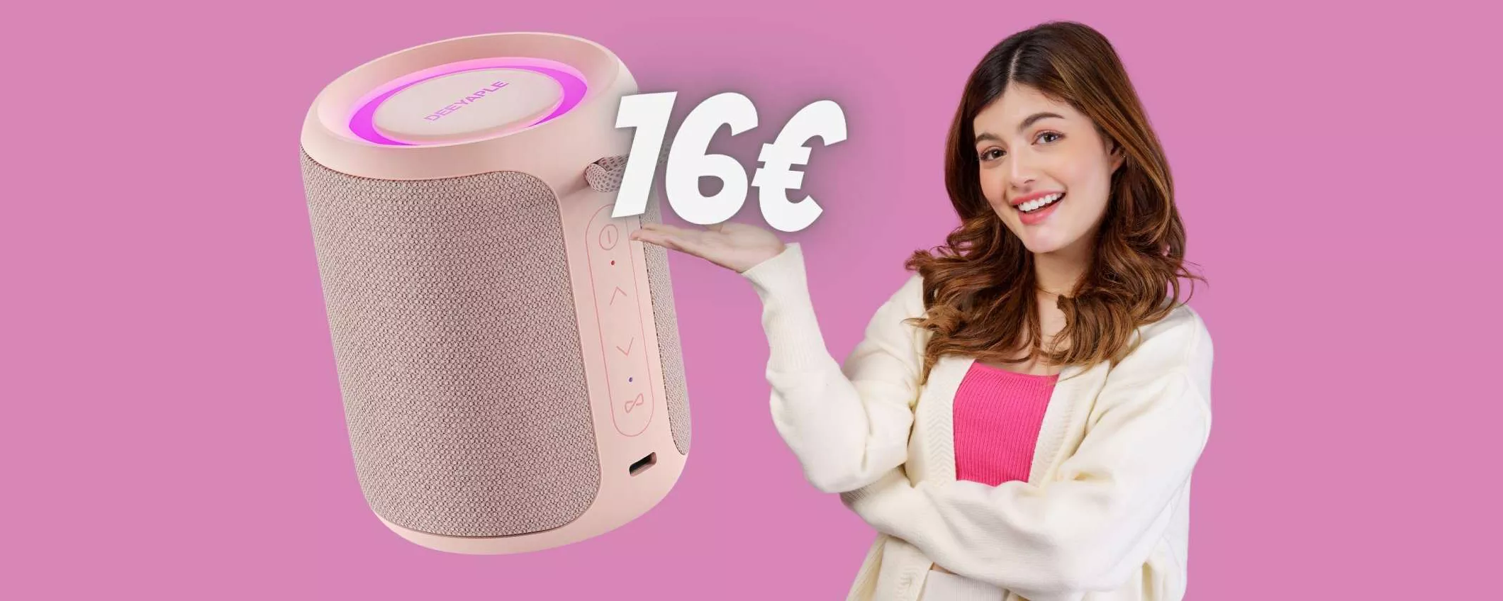 Ti bastano 16€ per questo mini speaker Bluetooth dal suono potente