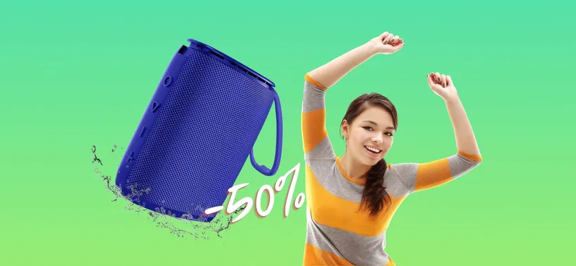 Speaker Bluetooth portatile impermeabile e con 15h di autonomia, solo 14€