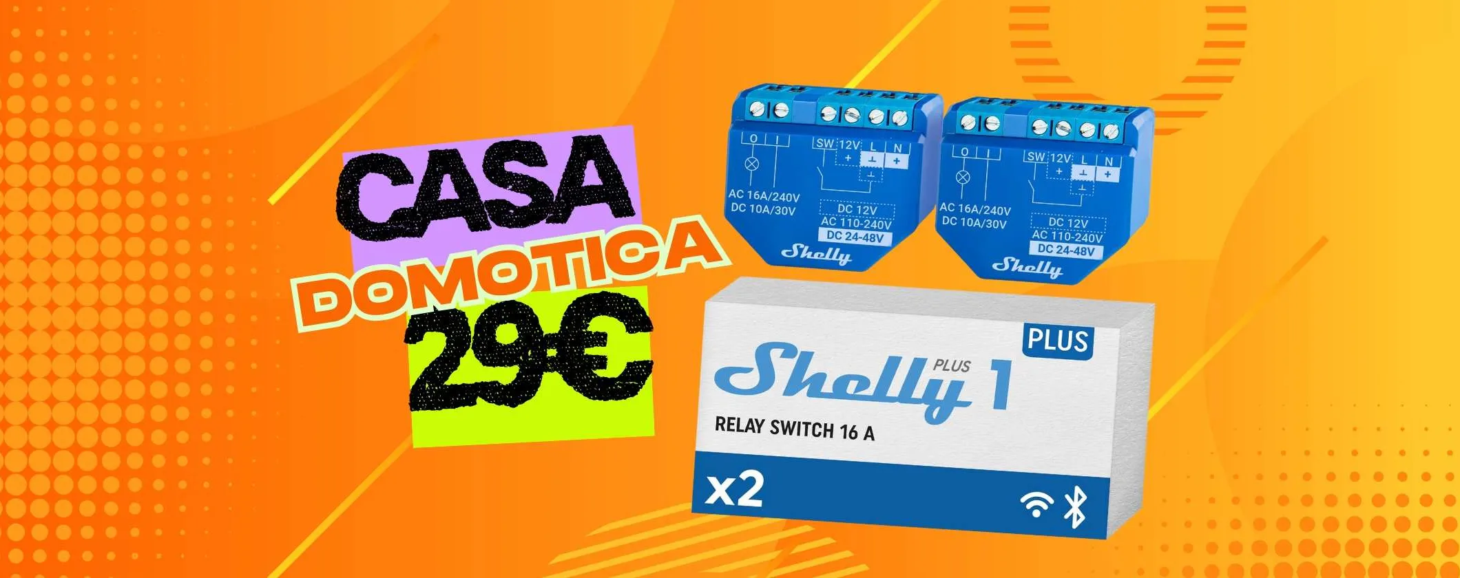 Shelly Plus 1: confezione da 2 relè per una casa domotica a una piccola spesa