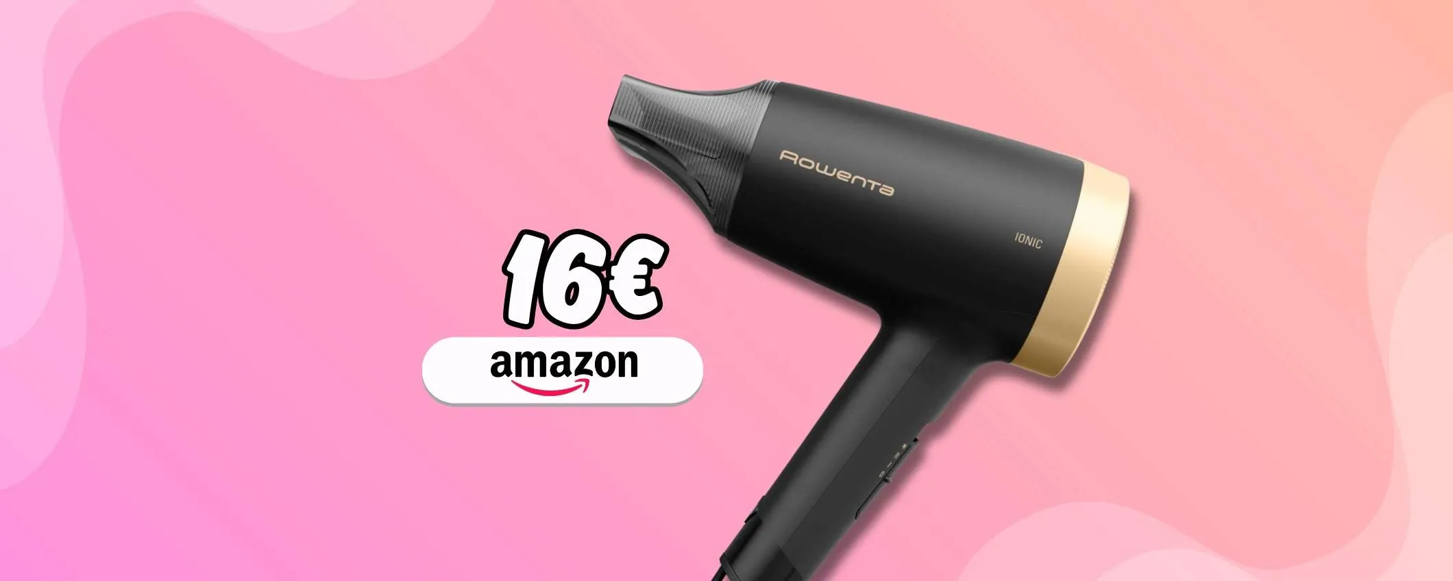 Velocissimo e compatto asciugacapelli Rowenta: imperdibile a 16€