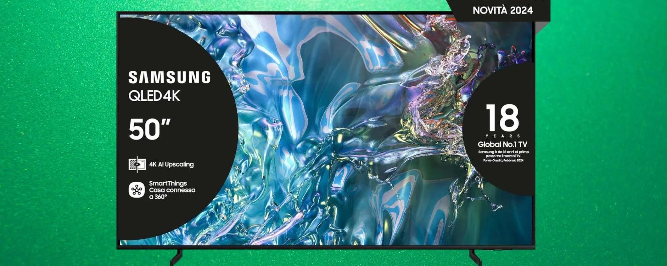 Samsung QLED da 50 pollici in super offerta: oggi è tuo a meno di 500€