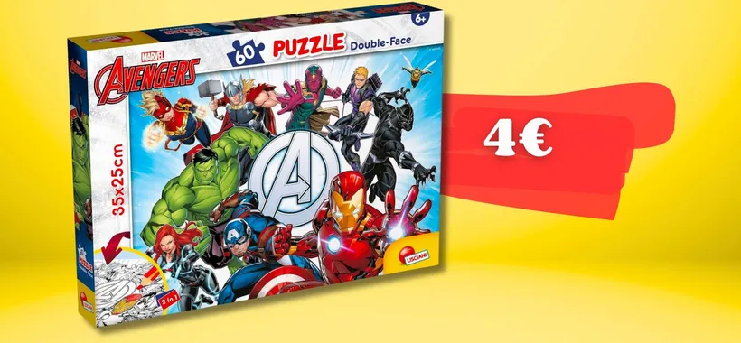 Puzzle AVENGERS che componi e COLORI: 4€ per far sbizzarrire i piccoli