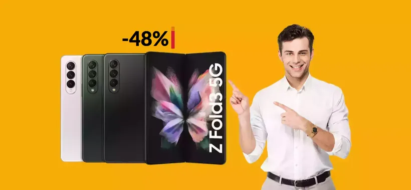 Samsung Galaxy Z Fold3: uno sconto da mani nei capelli (-48%)