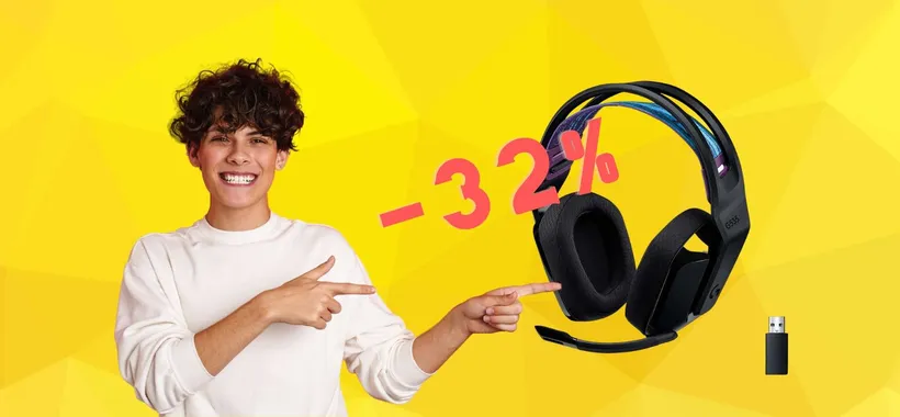 Logitech G535: cuffie wireless da Gaming per PC, PS4 e PS5 al 32%