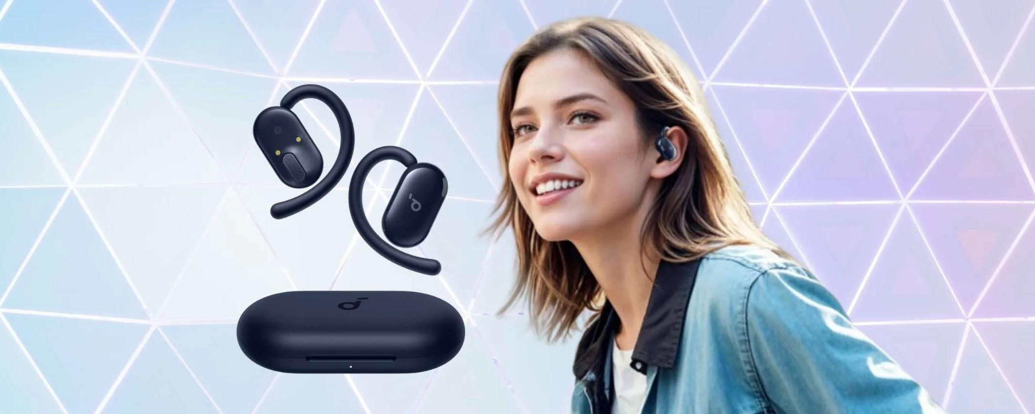 Soundcore V20i: cuffiette Bluetooth con gancetti per maggiore stabilità (-36%)