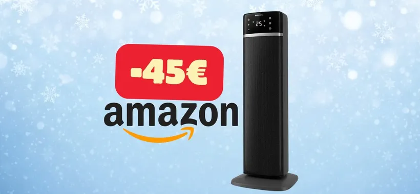 Termoventilatore a torre Philips Serie 5000: basso consumo e caldo infernale (-45€)
