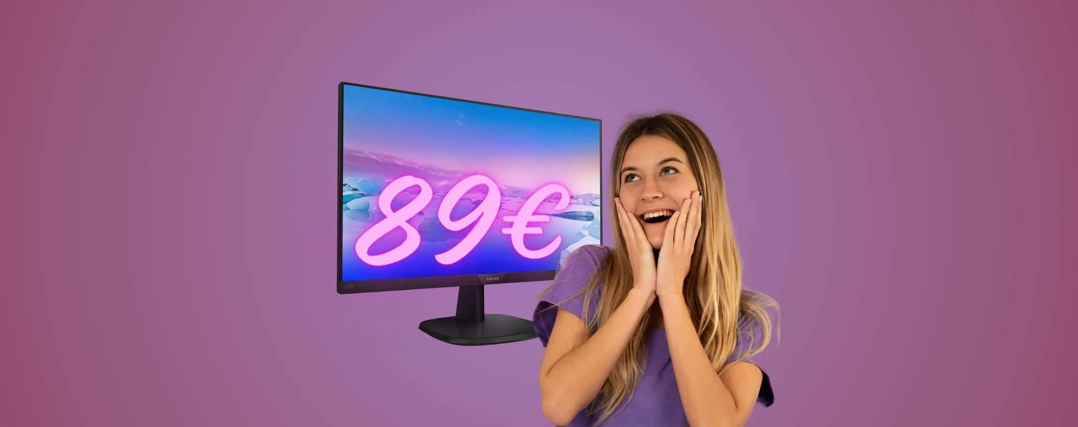 Monitor Philips V Line FULL HD a soli 89€ su Unieuro