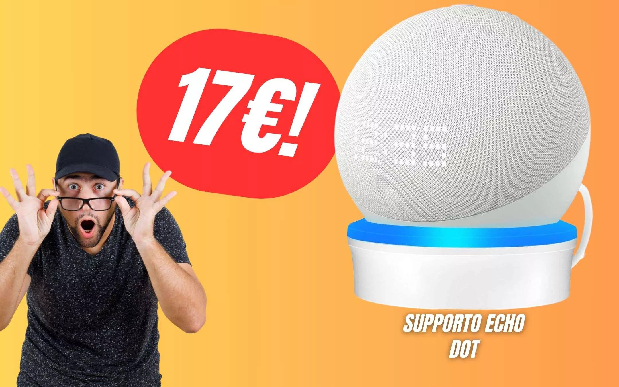 Il bellissimo Supporto per Echo Dot costa solo 17€ grazie al COUPON  ESLCUSIVO!